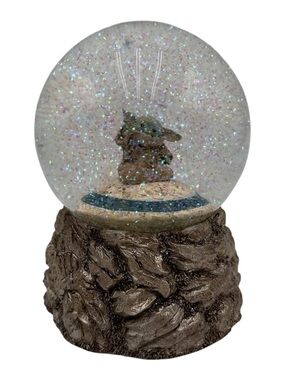 Pottery Barn Kids Star Wars The Mandalorian Grogu Snow Globe - Green and Brown